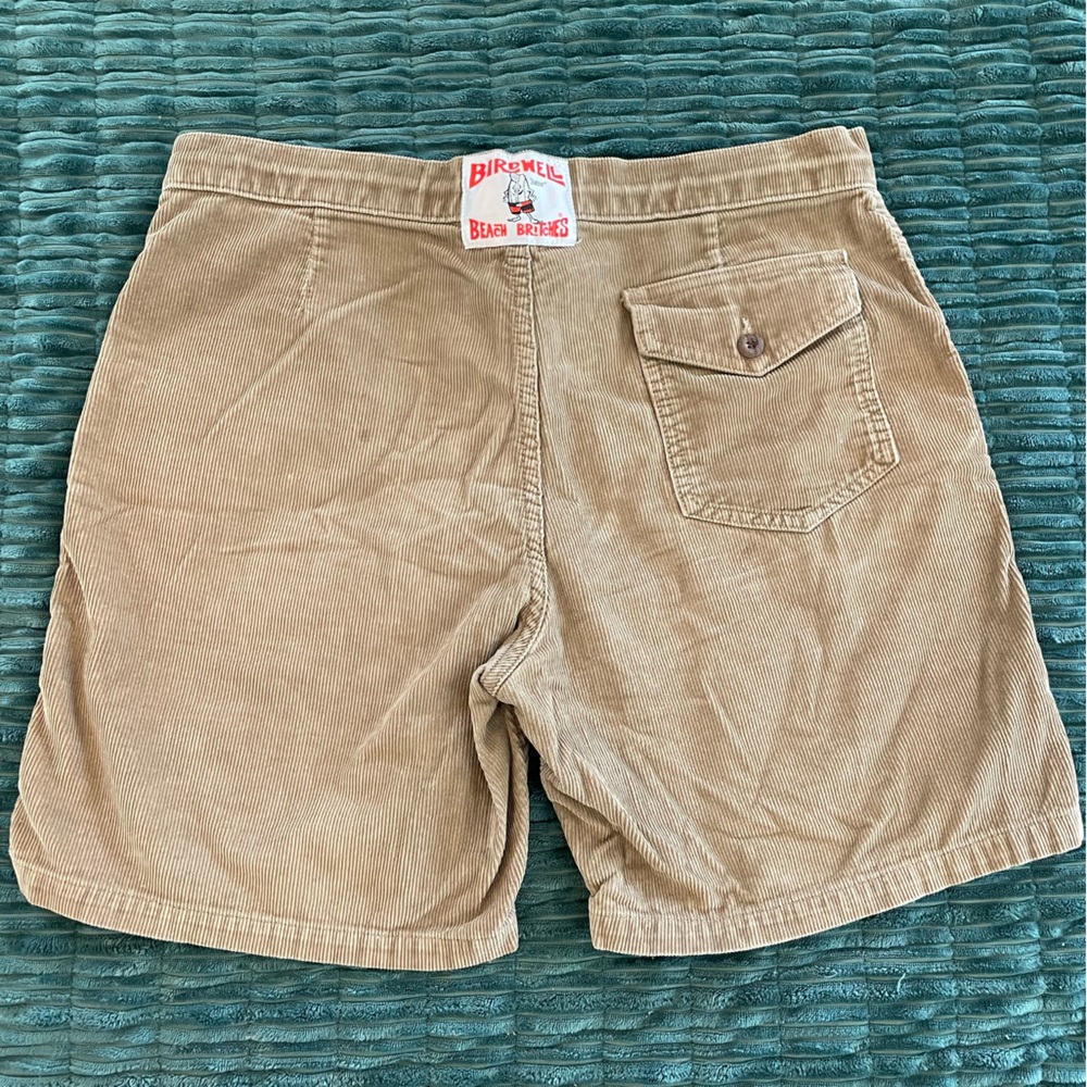 Birdwell Men's Tan Corduroy Shorts, Sz 32, Made in USA/Cali. - Picture 2 of 6